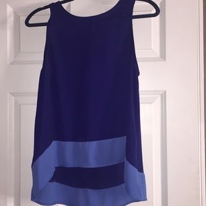 High/ low color block tank top